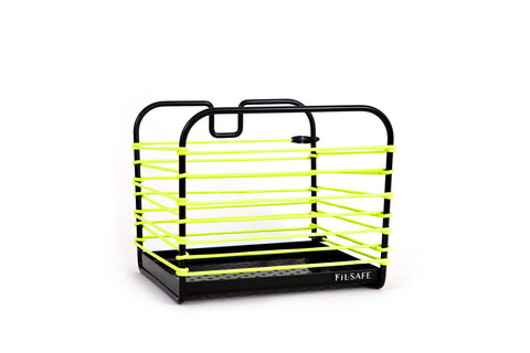 Panier vélo made in France Fil Safe 1 jaune fluo de Bags et Bike personnalisable