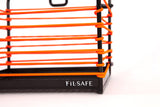 Panier vélo made in France Fil Safe 1 orange fluo de Bags et Bike personnalisable