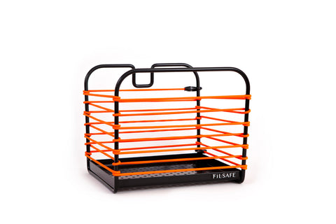 Panier vélo made in France Fil Safe 1 orange fluo de Bags et Bike personnalisable