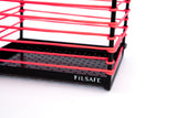 Panier vélo made in France Fil Safe 1 rose fluo de Bags et Bike personnalisable
