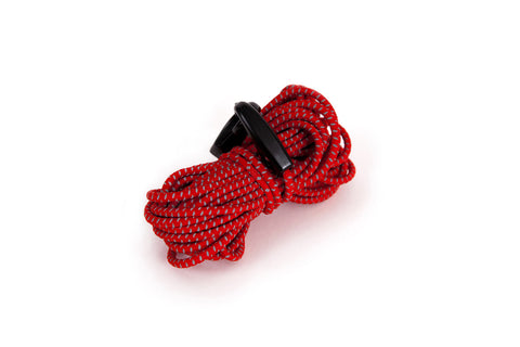 Sandow rétroréfléchissant rouge adapté au Fil Safe 1 de Bags and Bike. Tendeur élastique ultrarésistant fabriqué en France, 805cm. 